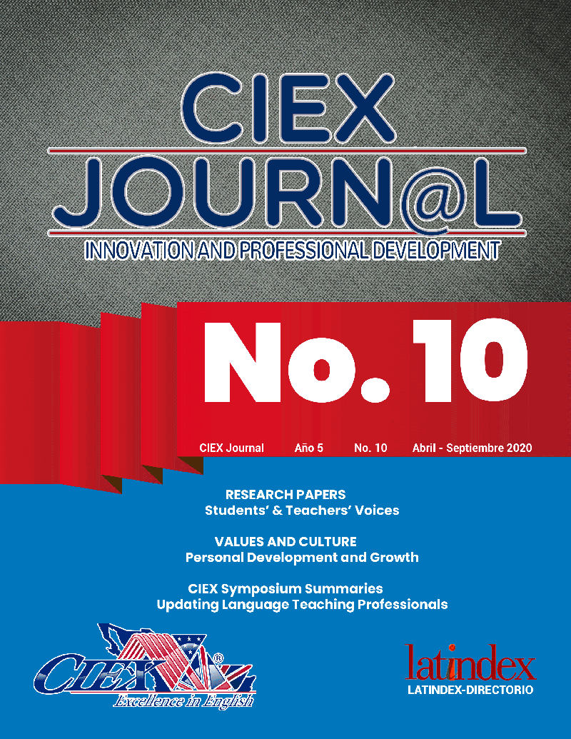 					View No. 10 (2020): CIEX Journ@l
				