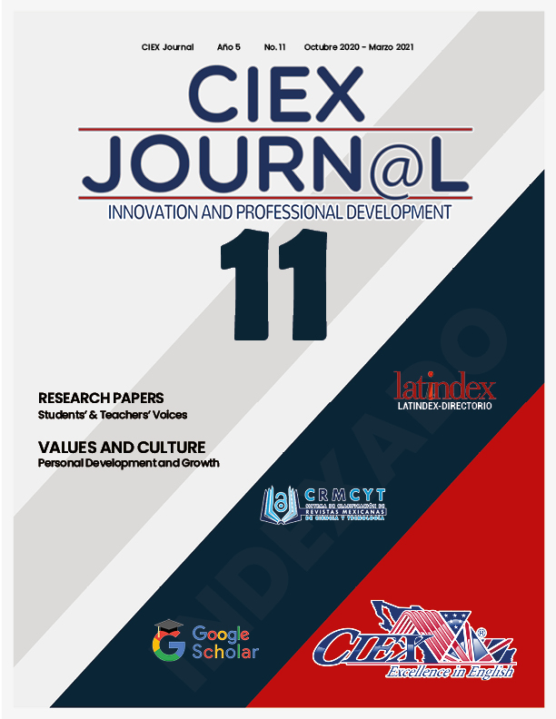 					View No. 11 (2020): CIEX Journ@l
				