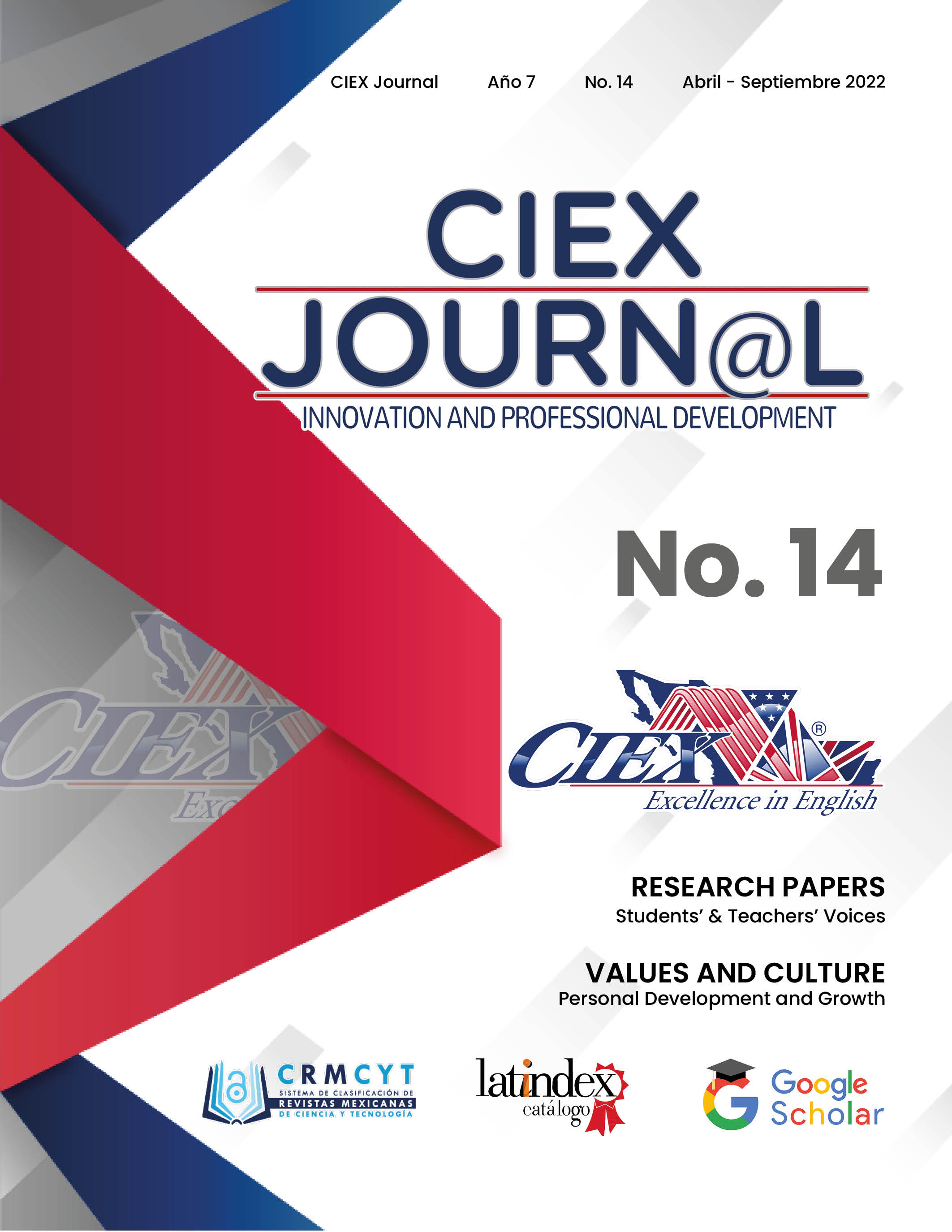 					View No. 14 (2022): CIEX Journ@l
				