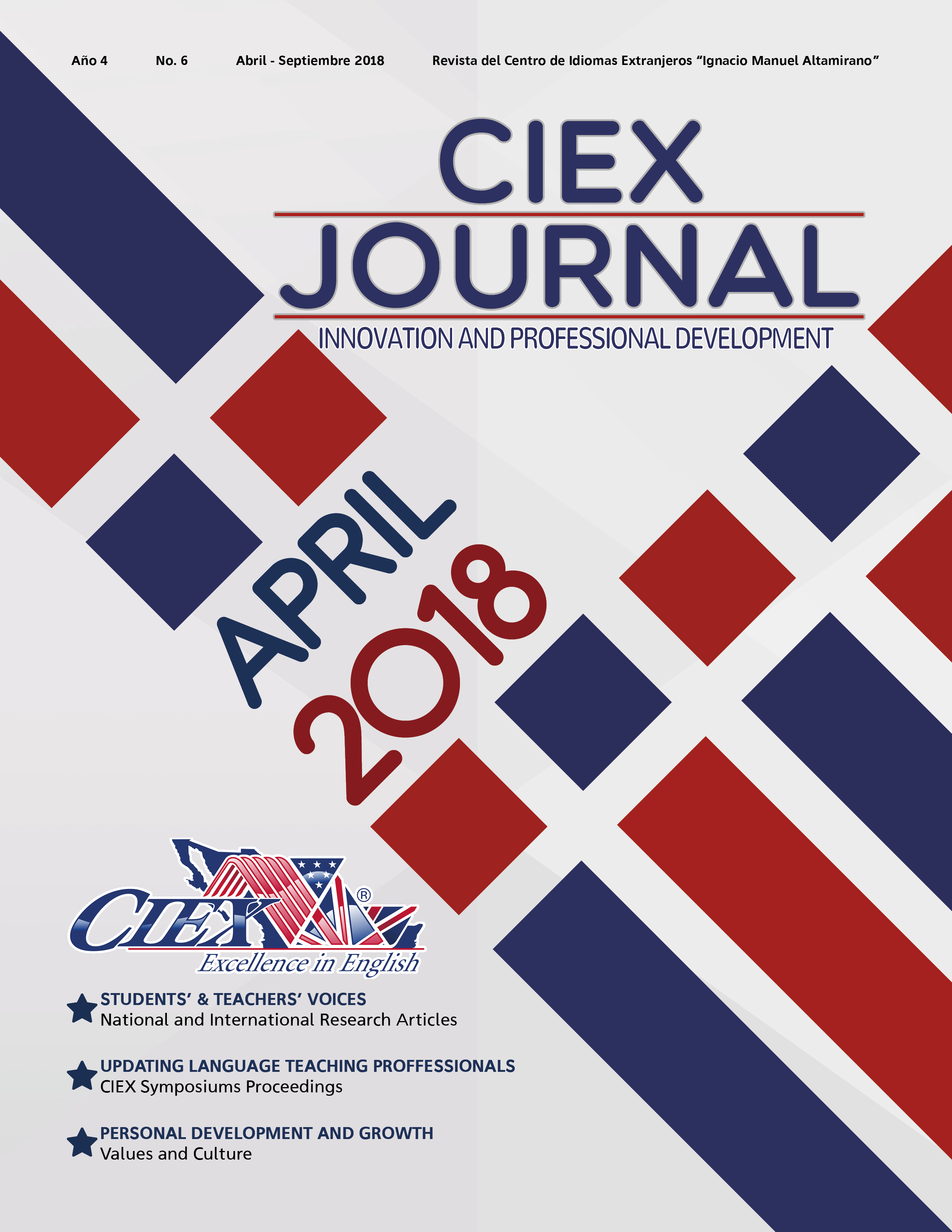 					View No. 6 (2018): CIEX Journ@l
				